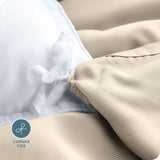 3 Piece Hotel Soft Microfiber Quilt Cover Set-2000TC Duvet/Donna Cover Set & Pillowcases -1 Quilt Cover Zipper Closure & 1 x Pillowcases-Breathable Bedding - Wrinkle, Fade, Stain Resistant(Camel Beige,King)