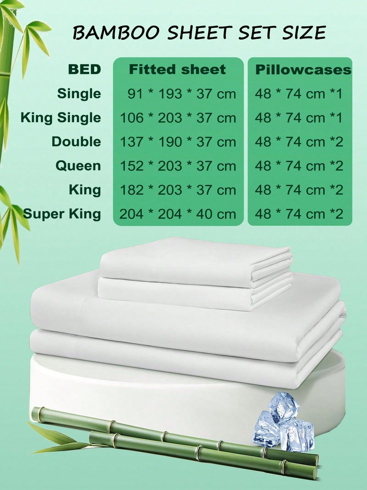 Hotel Breathable Bamboo Fitted Sheet & Pillowcase-3 Piece-Ultra Soft 2000TC Breathable Fitted Bed Sheets Set with 37 Centimetre Deep Pocket-Cooling Sheets for Hot Sleepers(Silver-gray,King)