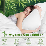 3 Piece Ultra Soft Bamboo Breathable Sheet Set -Hotel 2000TC Breathable Bed Sheets Set with 37 Centimetre Deep Pocket-Breathable Sheets for Hot Sleepers(White,Single)