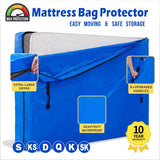 Mattress Bags for Moving and Storage, Mattress Cover with 8 Heavy Duty Handles and Strong Zipper Closure, Moving Supplies & Moving Bag(Queen-157cm*207cm*38cm)