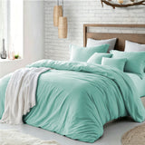 Hotel Soft Microfiber Duvet Cover Set-2000TC Quilt Cover Set & Pillowcases -1 Donna Cover Zipper Closure & 1 x Pillowcases-Breathable Bedding - Wrinkle, Fade, Stain Resistant(Ice Blue,Double)