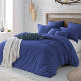 Hotel Soft Microfiber Duvet Cover Set-2000TC Quilt Cover Set & Pillowcases -1 Donna Cover Zipper Closure & 1 x Pillowcases-Breathable Bedding - Wrinkle, Fade, Stain Resistant(Royal blue,King)