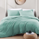 Hotel Soft Microfiber Duvet Cover Set-2000TC Quilt Cover Set & Pillowcases -1 Donna Cover Zipper Closure & 1 x Pillowcases-Breathable Bedding - Wrinkle, Fade, Stain Resistant(Ice Blue,King Single)