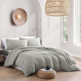 Hotel Soft Microfiber Duvet Cover Set-2000TC Quilt Cover Set & Pillowcases -1 Donna Cover Zipper Closure & 1 x Pillowcases-Breathable Bedding - Wrinkle, Fade, Stain Resistant(Grey,Single)