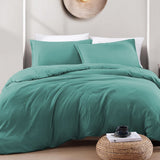 Hotel Soft Microfiber Duvet Cover Set-2000TC Quilt Cover Set & Pillowcases -1 Donna Cover Zipper Closure & 1 x Pillowcases-Breathable Bedding - Wrinkle, Fade, Stain Resistant(Biscay blue,Single)