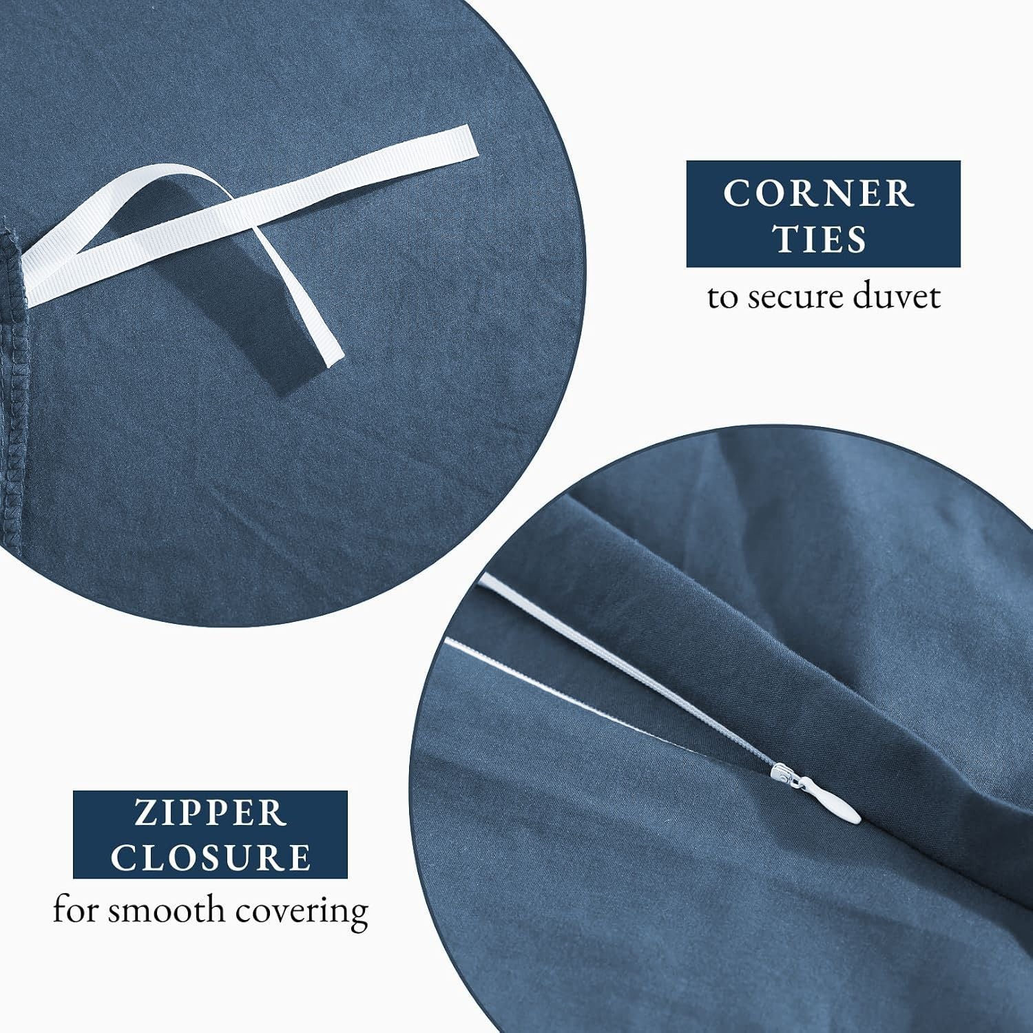Hotel Soft Microfiber Duvet Cover Set-2000TC Quilt Cover Set & Pillowcases -1 Donna Cover Zipper Closure & 1 x Pillowcases-Breathable Bedding - Wrinkle, Fade, Stain Resistant(Ocean,Super King)
