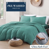 Hotel Soft Microfiber Duvet Cover Set-2000TC Quilt Cover Set & Pillowcases -1 Donna Cover Zipper Closure & 1 x Pillowcases-Breathable Bedding - Wrinkle, Fade, Stain Resistant(Biscay blue,Super King)