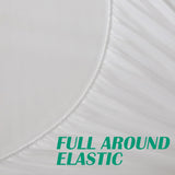 Bamboo Mattress Protector,Breathable Waterproof Mattress Cover,3D Air Fabric Cooling Bed Pad Cover, Deep Pocket 40cm(Queen,Green)