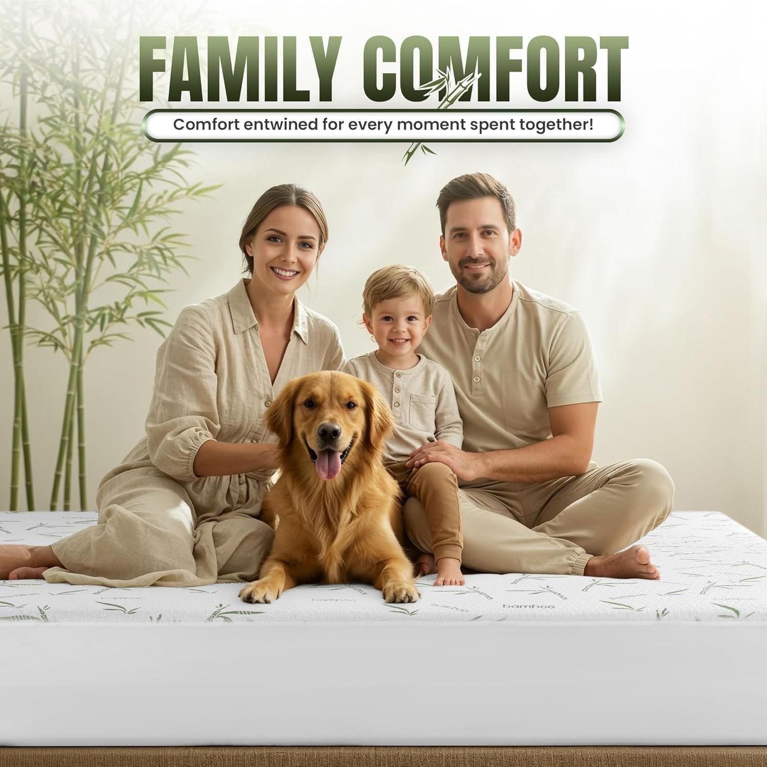 100% Waterproof Super King Mattress Protector, Breathable Mattress Cover Super King Size Bed, 3D Air Fabric Cooling Bed Pad Cover, Deep Pocket 40cm