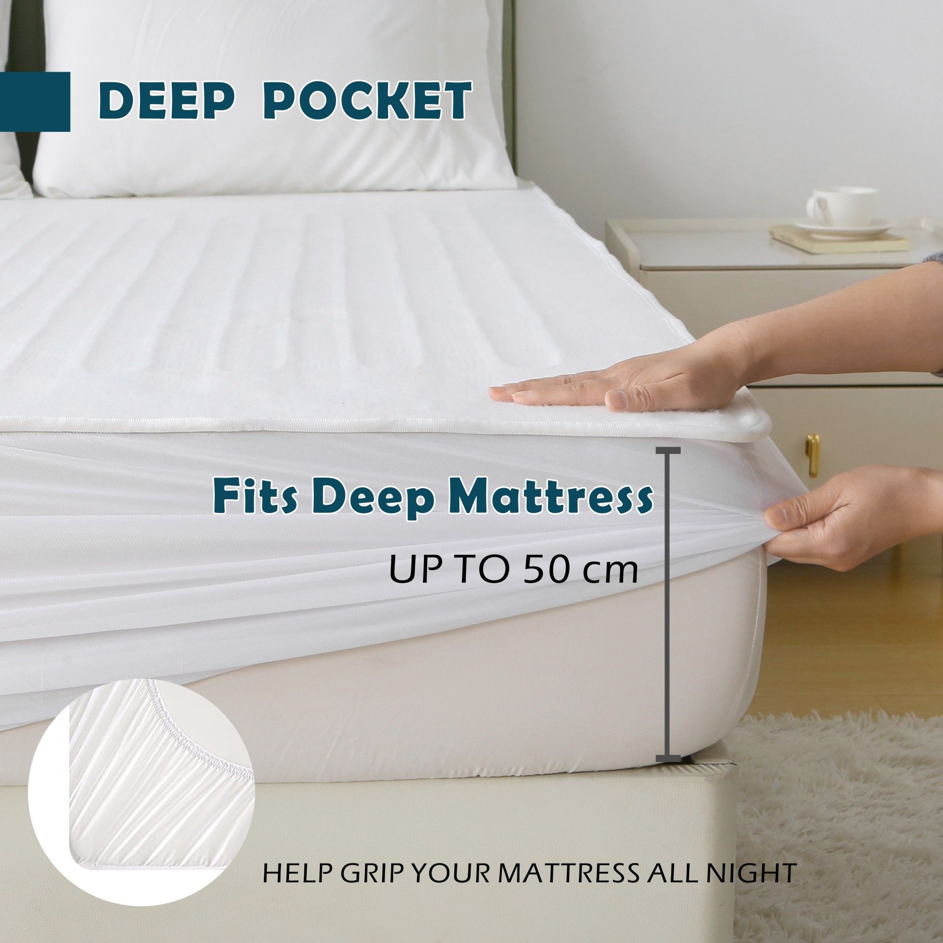 Heated Mattress Pad - Bedding Electric Blanket with 9 Heat Setting & 9-Hour Auto Off, Heated Mattress Pad-Machine Washable Fully Fitted Heating Pad with Overheat Protection , 800GSM Non Woven Fabric-fitted sheet cover(King)