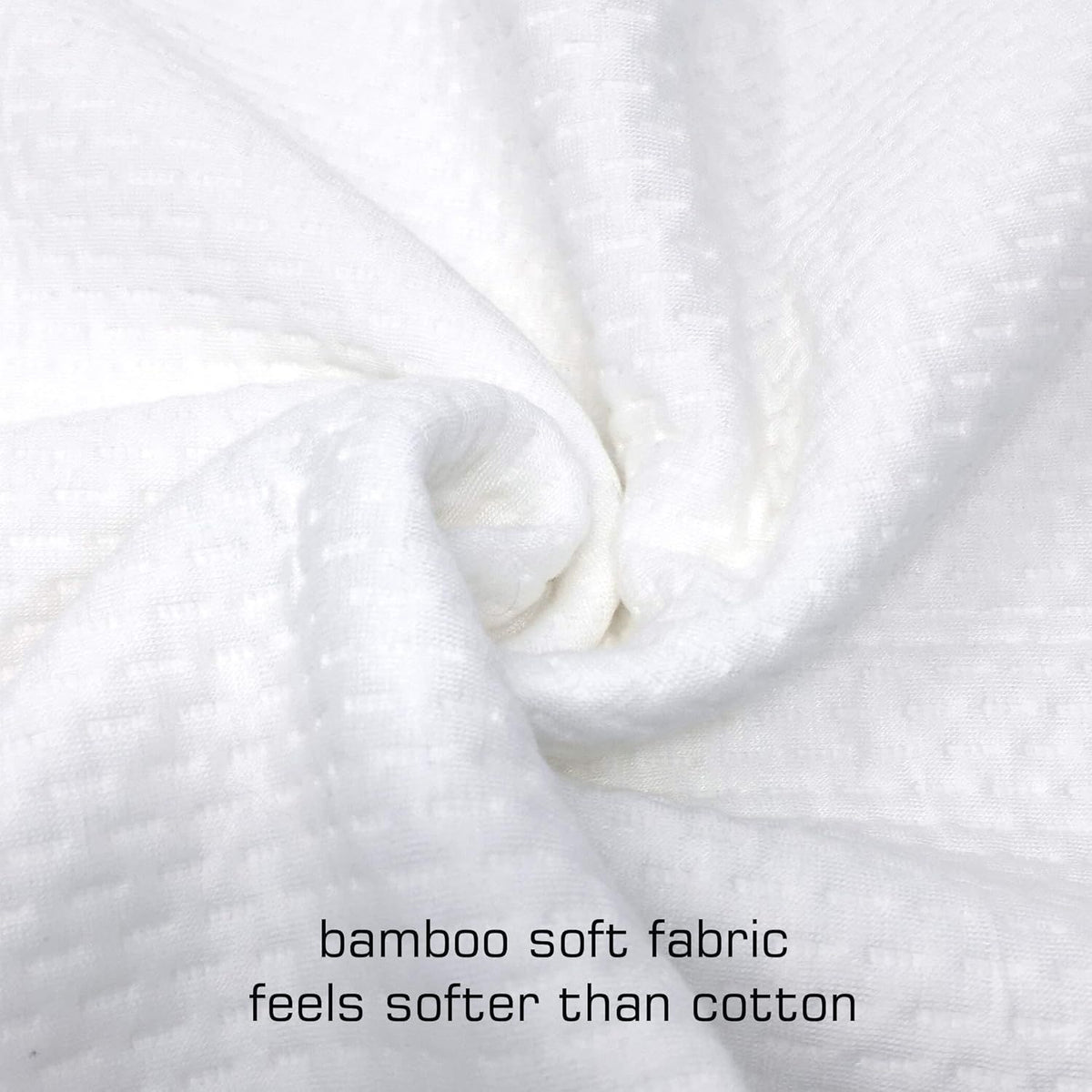 Waterproof Bamboo Pillow Protector Cover Queen, White