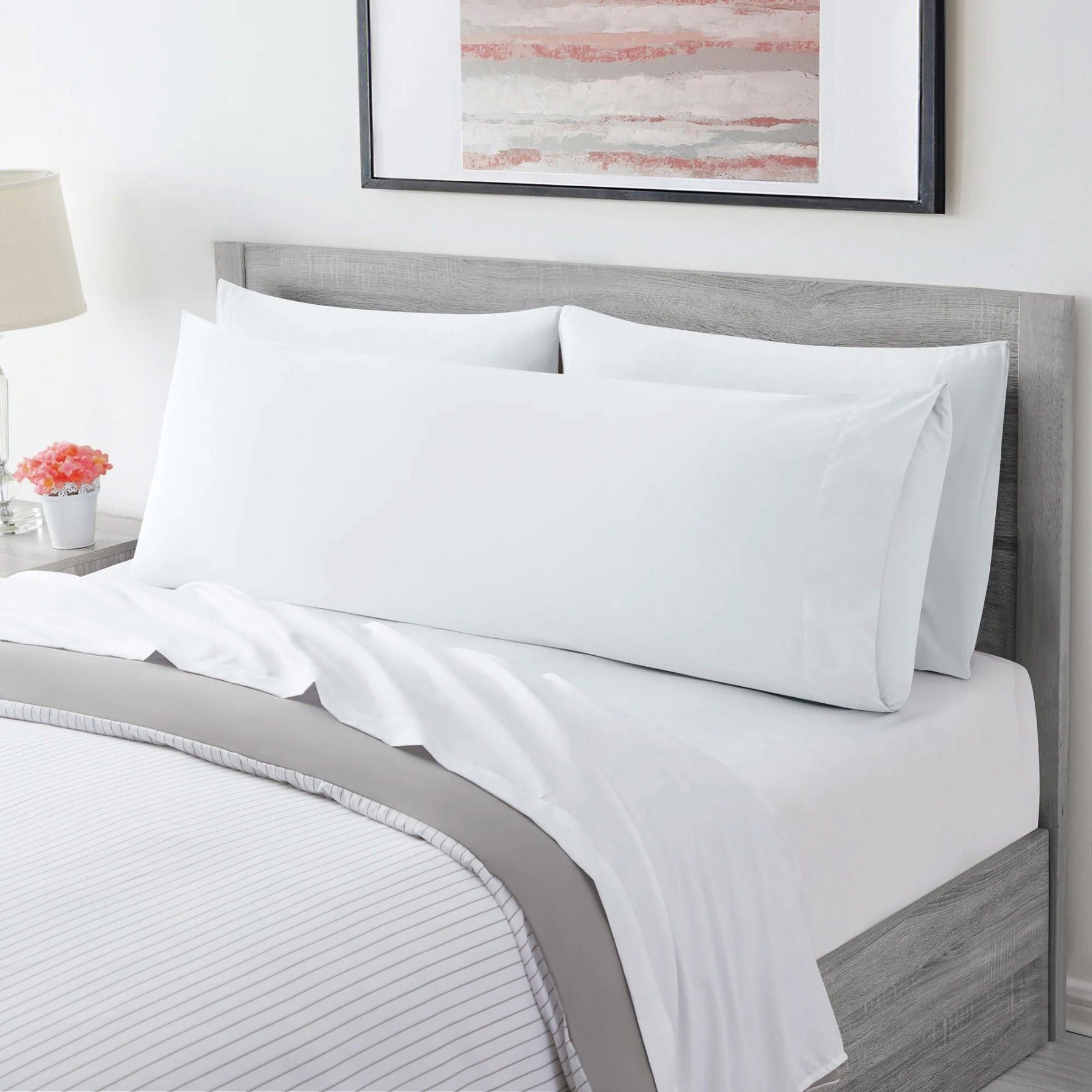 Ultra Soft Microfiber Body Pillow Cover/Pillowcases with Envelope-style pocket (50cm x 150cm Body Pillow Cover,white )