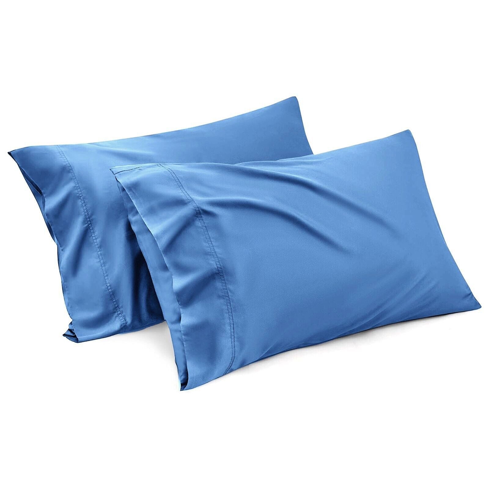 1000TC Ultra Soft Microfiber Pillowcases,Pair of Standard Pillow Covers,ï¼ˆOcean, Standard Size, 48x74 cm)