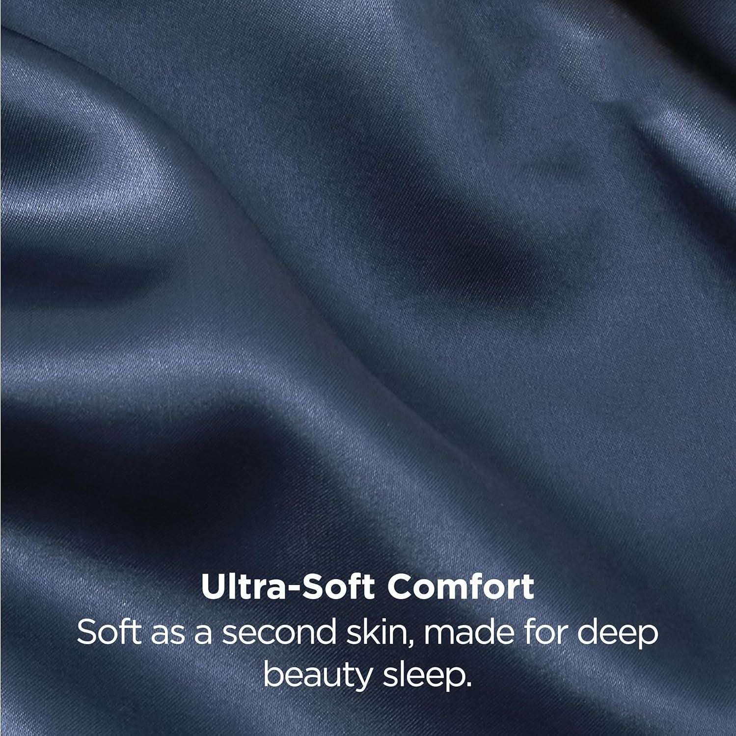 Silk Pillowcase for Hair and Skin Mulberry Silk Pillowcase Soft Breathable Smooth Both Sided Natural Silk Pillowcase with Envelope pocket Beauty Sleep Silk Pillow Case for Gift (2 Pack, Standard, Navy)