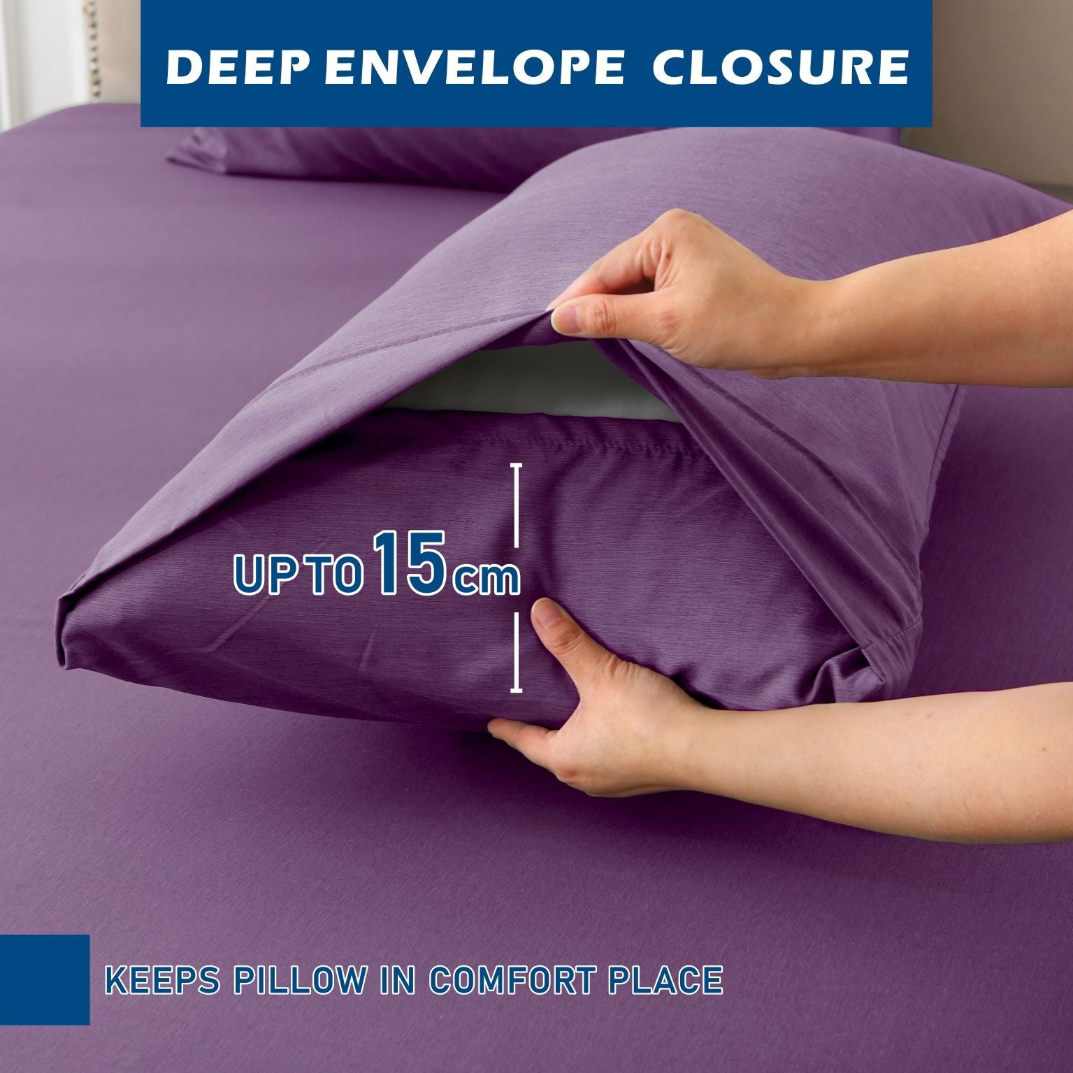 4 Piece Hotel Bamboo Cooling Sheet Set -Ultra Soft 2000TC Breathable Bed Sheets Set with 37 Centimetre Deep Pocket-Cooling Sheets for Hot Sleepers(Purple,Super King)