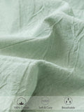 100% Cotton Fitted Sheet - Super Soft 40cm Deep Pocket Bottom Sheets - White Elastic Sheet（King,Green beans)