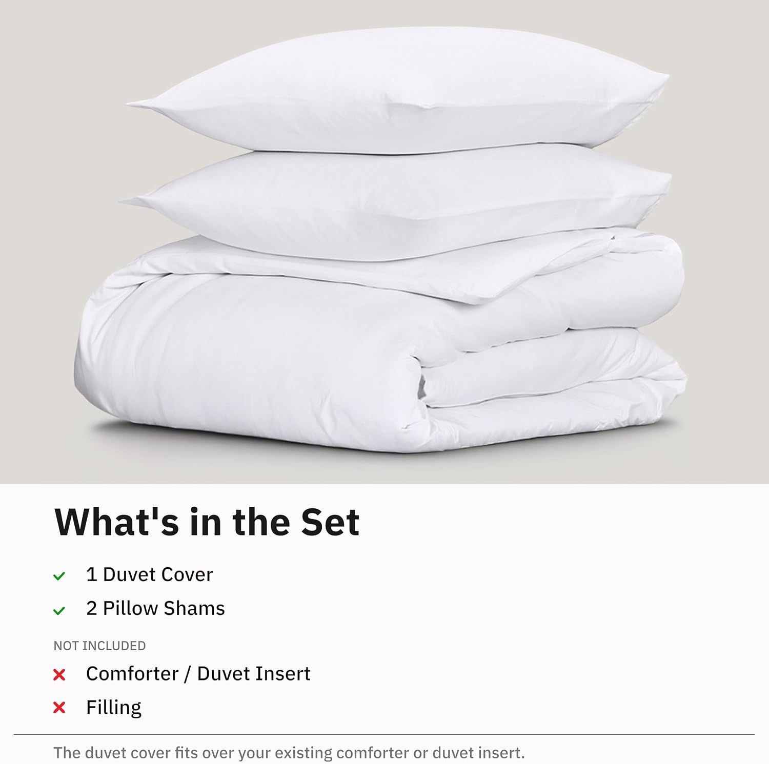 Hotel Soft Microfiber Duvet Cover Set-2000TC Quilt Cover Set & Pillowcases -1 Donna Cover Zipper Closure & 1 x Pillowcases-Breathable Bedding - Wrinkle, Fade, Stain Resistant(White,Single)