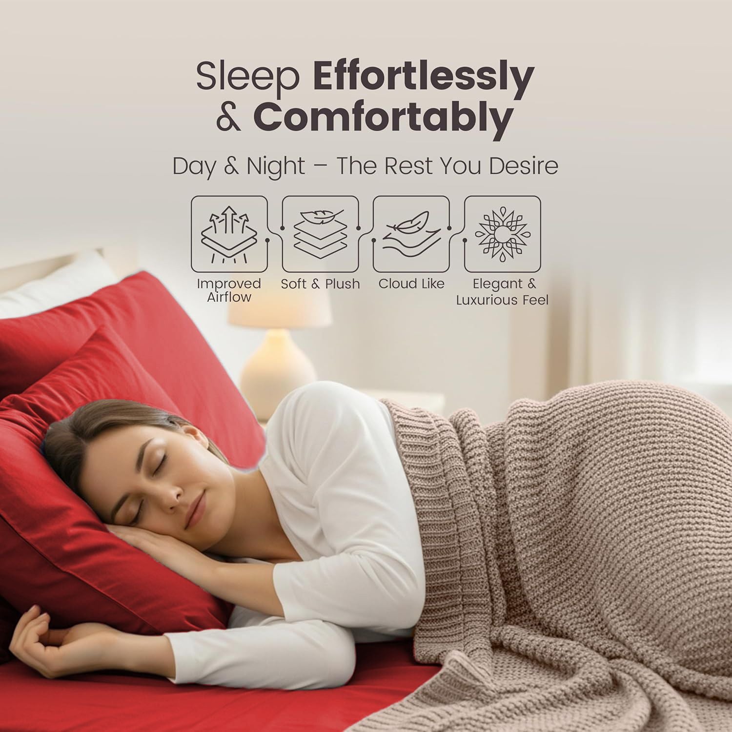 Hotel Quality Fitted Sheet - 1 Piece Fitted Sheet  -Breathable Bedding - Wrinkle, Fade, Stain Resistant- 16inch/40cm Deep Pocket Fitted Bed Sheet-Wrinkle and Fade Resistant,(Red,Single)