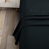 Elegant Comfort Premium Hotel Quality 1-Piece Double Flat Sheet, Luxury and Softest 2000 Thread Count Bedding Flat Sheet(Double,Black)