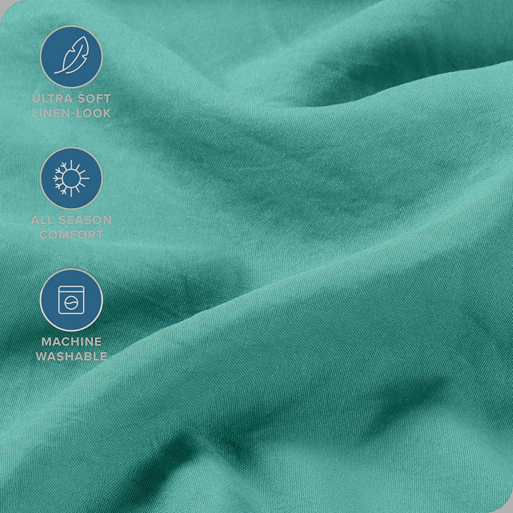 Hotel Quality Fitted Sheet - 1 Piece Fitted Sheet  -Breathable Bedding - Wrinkle, Fade, Stain Resistant- 16inch/40cm Deep Pocket Fitted Bed Sheet-Wrinkle and Fade Resistant,(Biscay blue,Double)