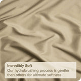 4 Piece Bed Sheet Set- Bedding Sheets & Pillowcases -Breathable Bedding - Wrinkle, Fade, Stain Resistant-Deep Pocket Flat Fitted Bed Sheet Set(Camel Beige,King)
