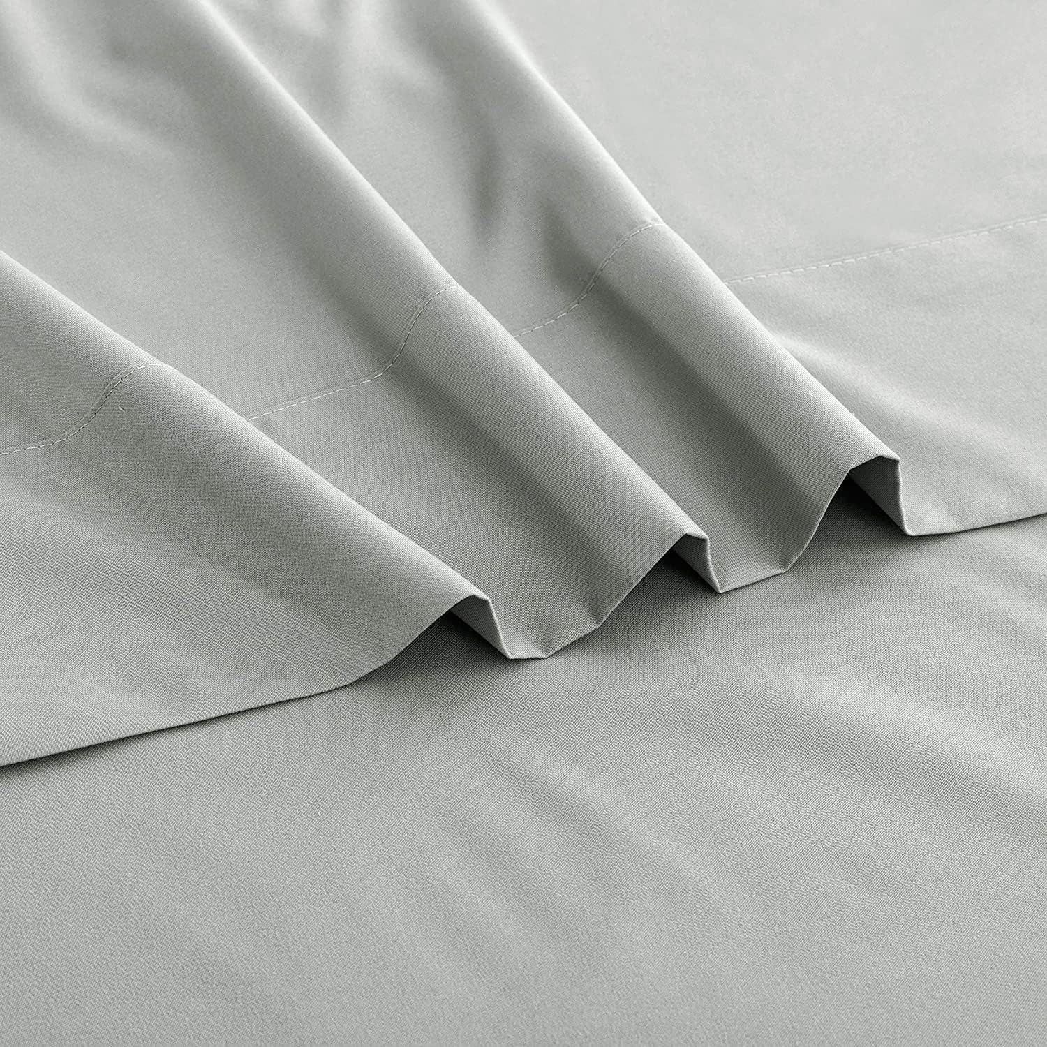 Elegant Comfort Premium Hotel Quality 1-Piece King Flat Sheet, Luxury and Softest 2000 Thread Count Bedding Flat Sheet(King,Silver-gray)