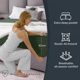 Hotel Quality Fitted Sheet - 1 Piece Fitted Sheet  -Breathable Bedding - Wrinkle, Fade, Stain Resistant- 16inch/40cm Deep Pocket Fitted Bed Sheet-Wrinkle and Fade Resistant,(Olive green,King)