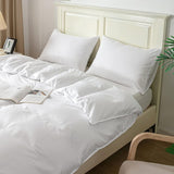 2 Piece Hotel Soft Microfiber Quilt Cover Set-2000TC Duvet/Donna Cover Set & Pillowcases -1 Quilt Cover Zipper Closure & 1 x Pillowcases-Breathable Bedding - Wrinkle, Fade, Stain Resistant(White,King Single)