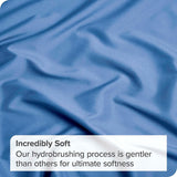 2 Piece Fitted Sheet Set- Fitted Sheet & Pillowcases -Breathable Bedding - Wrinkle, Fade, Stain Resistant- 40cm Deep Pocket Fitted Bed Sheet Set(Ocean,King Single)
