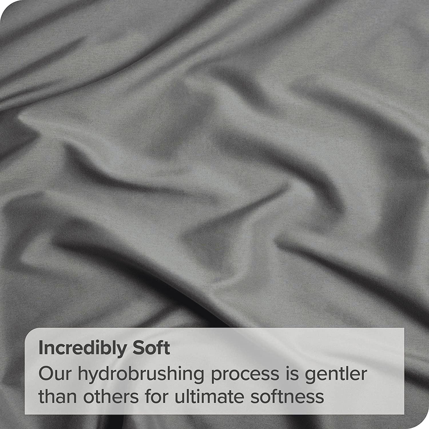 3 Piece Bed Sheet Set- Bedding Sheets & Pillowcases -Breathable Bedding - Wrinkle, Fade, Stain Resistant-Deep Pocket Flat Fitted Bed Sheet Set(Grey,King Single)