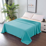 Elegant Comfort Premium Hotel Quality 1-Piece King Single Flat Sheet, Luxury and Softest 2000 Thread Count Bedding Flat Sheet(King Single,Ice blue)