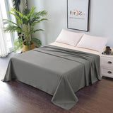 Elegant Comfort Premium Hotel Quality 1-Piece King Single Flat Sheet, Luxury and Softest 2000 Thread Count Bedding Flat Sheet(King Single,Grey)