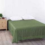 Elegant Comfort Premium Hotel Quality 1-Piece King Single Flat Sheet, Luxury and Softest 2000 Thread Count Bedding Flat Sheet(King Single,Olive green)