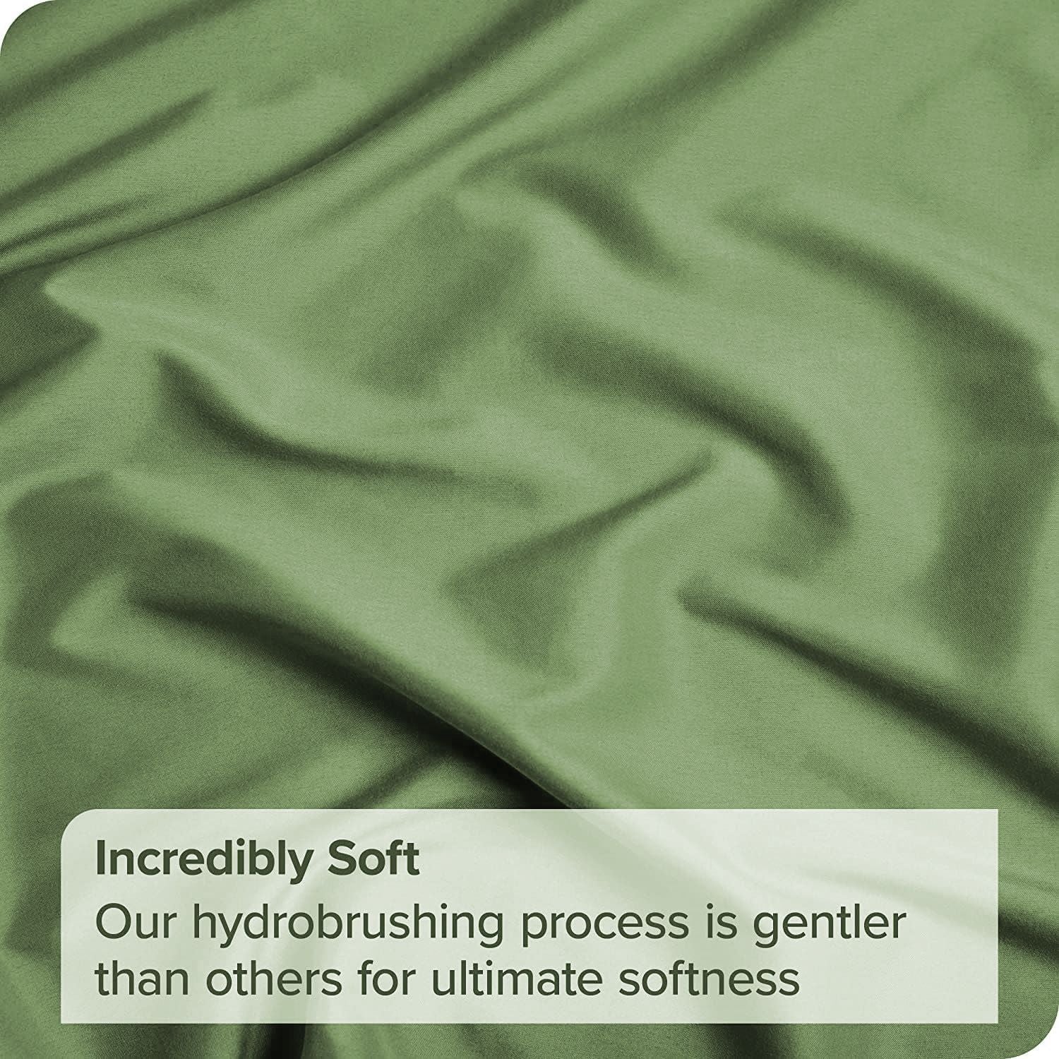 Elegant Comfort Premium Hotel Quality 1-Piece King Single Flat Sheet, Luxury and Softest 2000 Thread Count Bedding Flat Sheet(King Single,Olive green)
