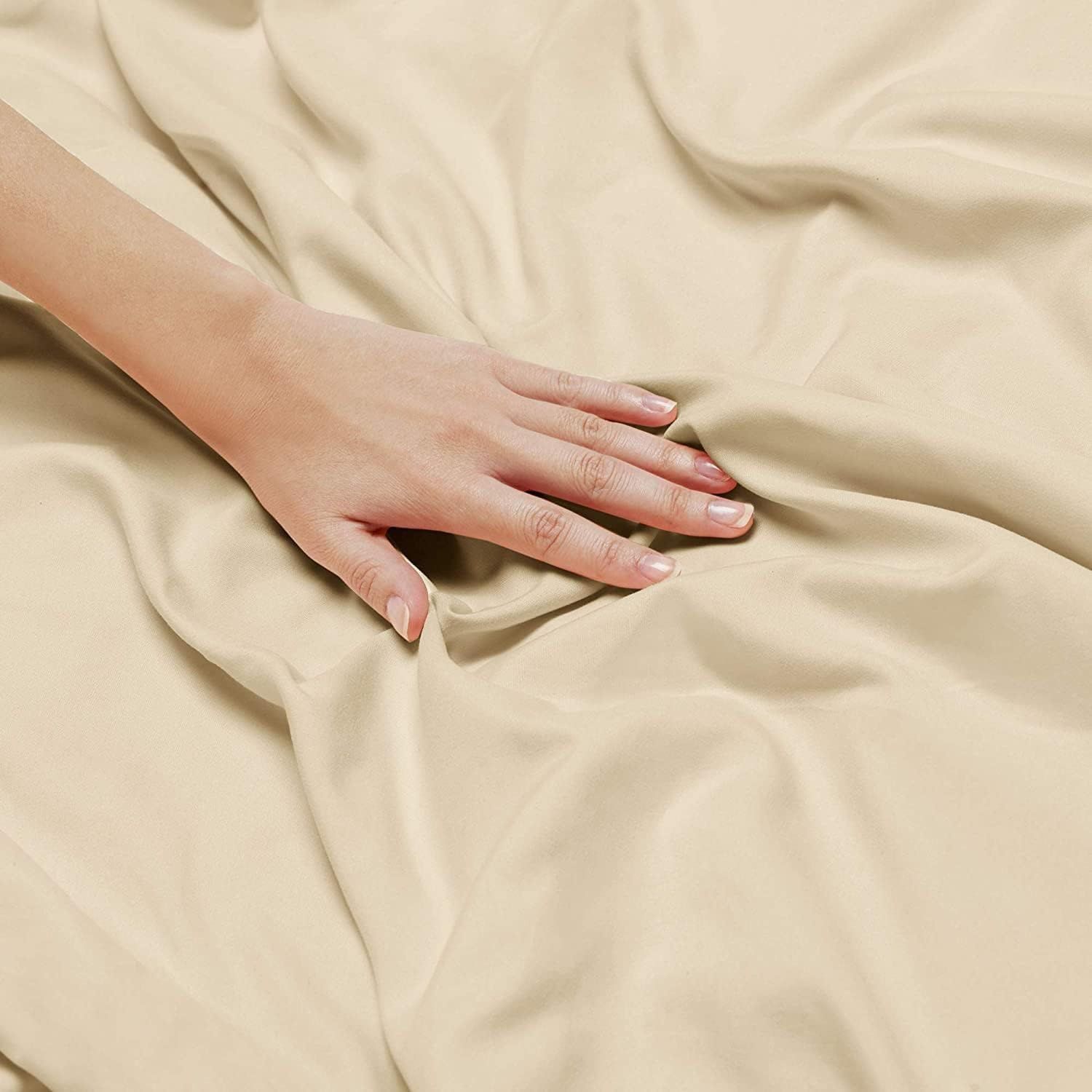Elegant Comfort Premium Hotel Quality 1-Piece King Single Flat Sheet, Luxury and Softest 2000 Thread Count Bedding Flat Sheet(King Single,Cream White)