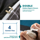 3 Piece Hotel Soft Microfiber Quilt Cover Set-2000TC Duvet/Donna Cover Set & Pillowcases -1 Quilt Cover Zipper Closure & 1 x Pillowcases-Breathable Bedding - Wrinkle, Fade, Stain Resistant(Bohemian,Queen)