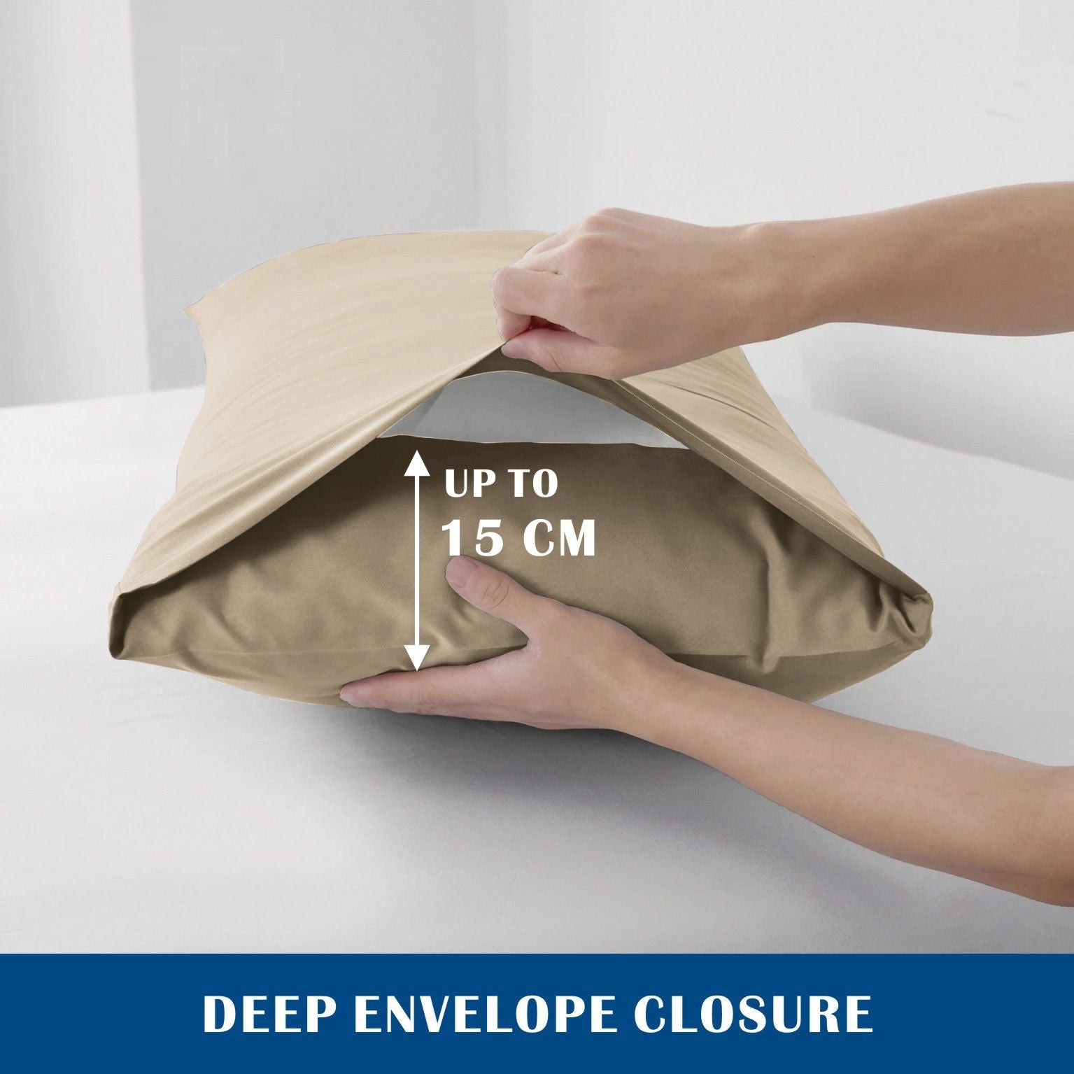 3 Piece Hotel Soft Microfiber Quilt Cover Set-2000TC Duvet/Donna Cover Set & Pillowcases -1 Quilt Cover Zipper Closure & 1 x Pillowcases-Breathable Bedding - Wrinkle, Fade, Stain Resistant(Camel Beige,Queen)