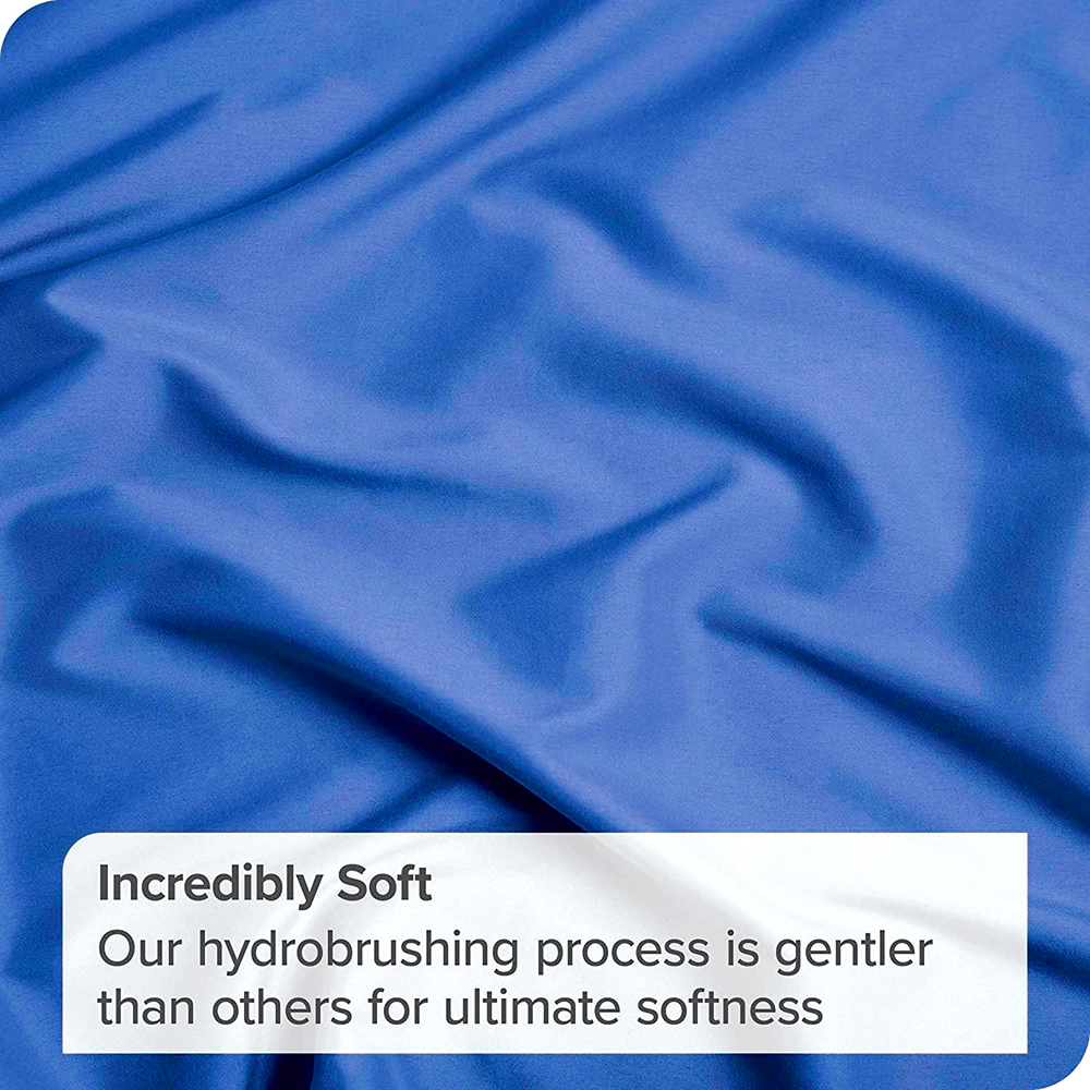 3 Piece Fitted Sheet Set- Fitted Sheet & Pillowcases -Breathable Bedding - Wrinkle, Fade, Stain Resistant- 40cm Deep Pocket Fitted Bed Sheet Set(Royal blue,Queen)