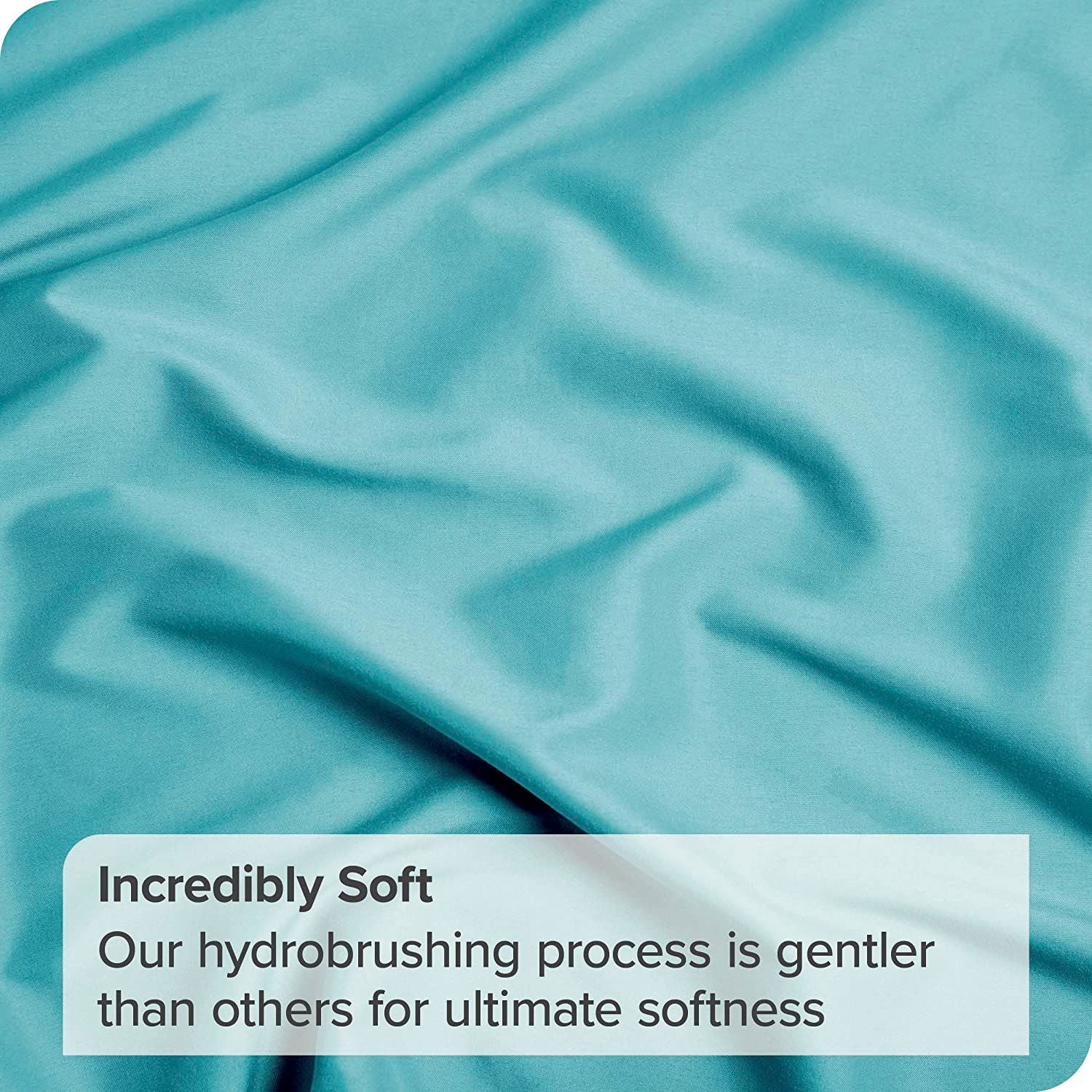 4 Piece Bed Sheet Set- Bedding Sheets & Pillowcases -Breathable Bedding - Wrinkle, Fade, Stain Resistant-Deep Pocket Flat Fitted Bed Sheet Set(Ice Blue,Queen)