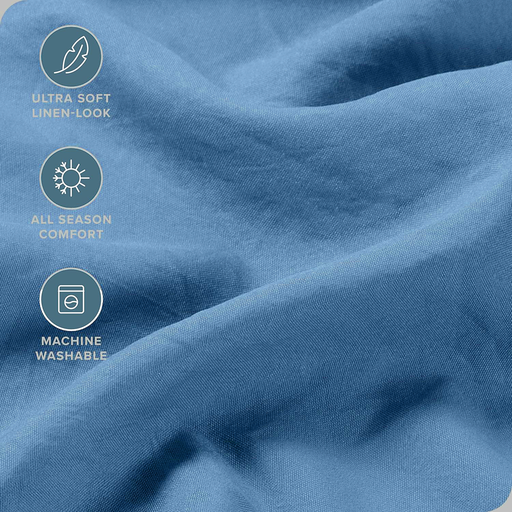 Hotel Quality Fitted Sheet - 1 Piece Fitted Sheet  -Breathable Bedding - Wrinkle, Fade, Stain Resistant- 16inch/40cm Deep Pocket Fitted Bed Sheet-Wrinkle and Fade Resistant,(Ocean,Queen)