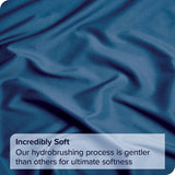2 Piece Fitted Sheet Set- Fitted Sheet & Pillowcases -Breathable Bedding - Wrinkle, Fade, Stain Resistant- 40cm Deep Pocket Fitted Bed Sheet Set(Navy,Single)