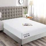 Hotel Quality Fitted Sheet - 1 Piece Fitted Sheet  -Breathable Bedding - Wrinkle, Fade, Stain Resistant- 16inch/40cm Deep Pocket Fitted Bed Sheet-Wrinkle and Fade Resistant,(White,Single)