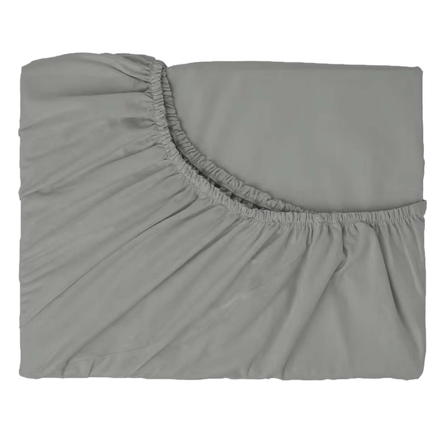 Hotel Quality Fitted Sheet - 1 Piece Fitted Sheet  -Breathable Bedding - Wrinkle, Fade, Stain Resistant- 16inch/40cm Deep Pocket Fitted Bed Sheet-Wrinkle and Fade Resistant,(Grey,Single)