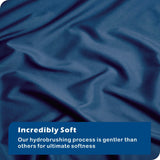 3 Piece Hotel Soft Microfiber Quilt Cover Set-2000TC Duvet/Donna Cover Set & Pillowcases -1 Quilt Cover Zipper Closure & 1 x Pillowcases-Breathable Bedding - Wrinkle, Fade, Stain Resistant(Navy,Super King)