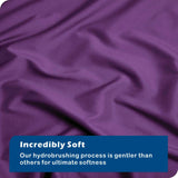 3 Piece Hotel Soft Microfiber Quilt Cover Set-2000TC Duvet/Donna Cover Set & Pillowcases -1 Quilt Cover Zipper Closure & 1 x Pillowcases-Breathable Bedding - Wrinkle, Fade, Stain Resistant(Purple,Super King)