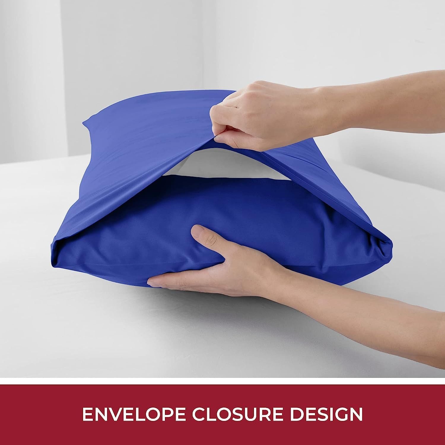 3 Piece Fitted Sheet Set- Fitted Sheet & Pillowcases -Breathable Bedding - Wrinkle, Fade, Stain Resistant- 40cm Deep Pocket Fitted Bed Sheet Set(Royal blue,Super King)