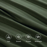 4 Piece Bed Sheet Set- Bedding Sheets & Pillowcases -Breathable Bedding - Wrinkle, Fade, Stain Resistant-Deep Pocket Flat Fitted Bed Sheet Set(Olive green,Super King)