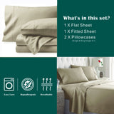 4 Piece Bed Sheet Set- Bedding Sheets & Pillowcases -Breathable Bedding - Wrinkle, Fade, Stain Resistant-Deep Pocket Flat Fitted Bed Sheet Set(Camel Beige,Super King)