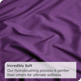 4 Piece Bed Sheet Set- Bedding Sheets & Pillowcases -Breathable Bedding - Wrinkle, Fade, Stain Resistant-Deep Pocket Flat Fitted Bed Sheet Set(Purple,Super King)
