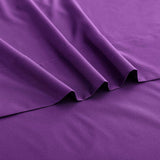 4 Piece Bed Sheet Set- Bedding Sheets & Pillowcases -Breathable Bedding - Wrinkle, Fade, Stain Resistant-Deep Pocket Flat Fitted Bed Sheet Set(Purple,Super King)